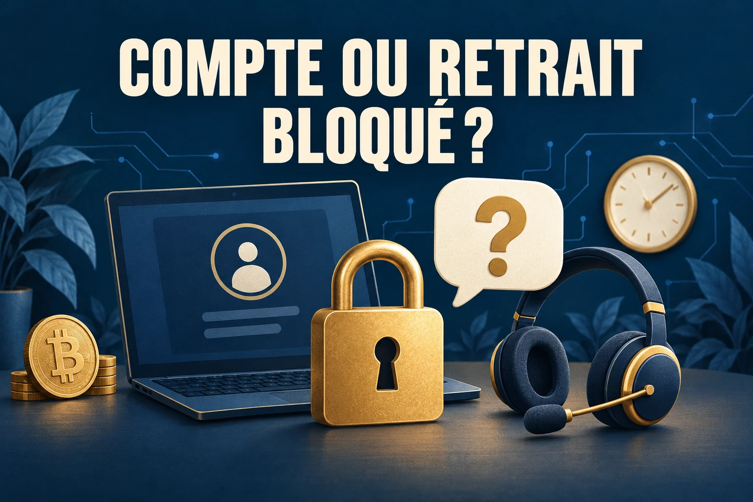 Illustration d’un compte ou d’un retrait bloqué