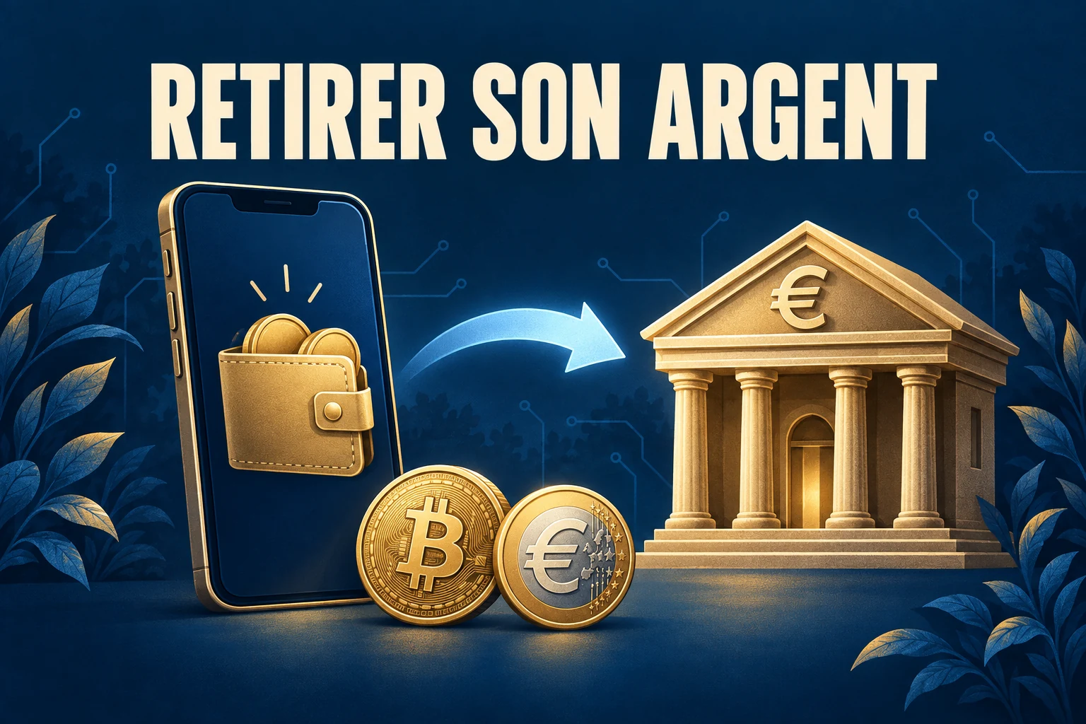 Illustration pour retirer son argent d’une plateforme crypto