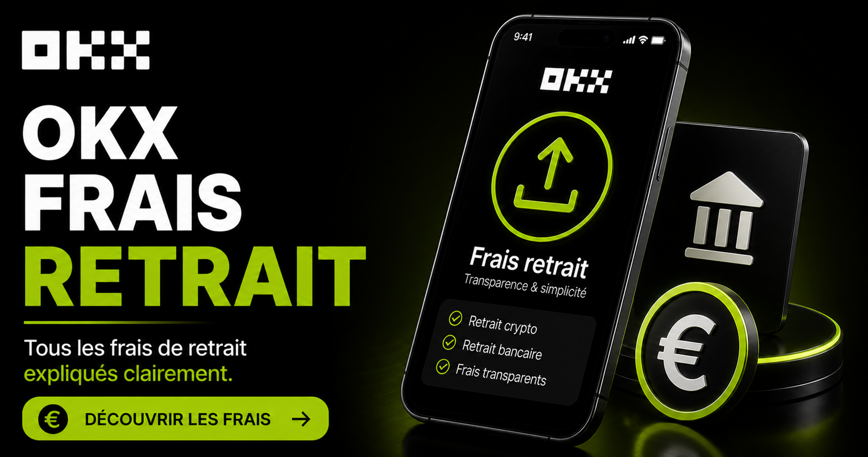 OKX frais retrait